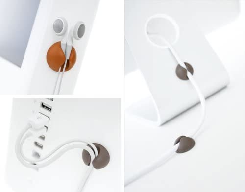Betron 6 x Multipurpose Silicon Cable Holder Clips Cord Tidy Organisers Charging Cable Management