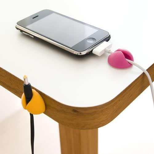 Betron 6 x Multipurpose Silicon Cable Holder Clips Cord Tidy Organisers Charging Cable Management