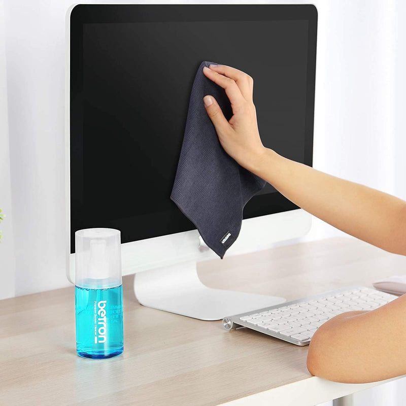 Betron Cleaner for LED and LCD TV Computer Monitor Laptop Smartphone Screens, Including Microfibre Clothes and Dust Brush, 200ml Cleaning Solution
