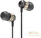 Betron AX5 Earphones with Microphone, Noise Isolating, Bass Driven Sound, Portable In Ear Headphones with Silicon Earbuds and Carry Case
