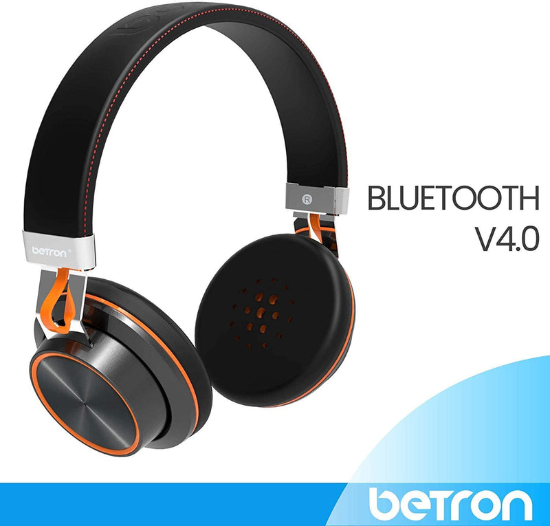 Betron S2 Wireless Headphones, Bluetooth On Ear Headphones With Mic And Remote Controls, Heavy Bass Sound, Adjustable Headband, Hands-Free Call