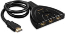 Betron 3 Way Pigtail HDMI Switch Gold Connectors Supports 4K 3D 1080P HD Plug Play Manual