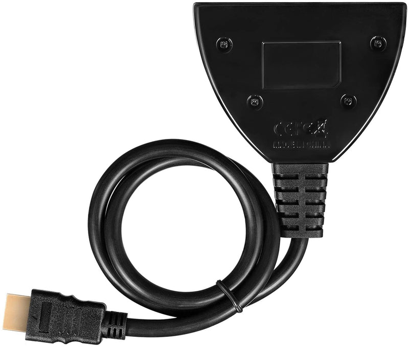 Betron 3 Way Pigtail HDMI Switch Gold Connectors Supports 4K 3D 1080P HD Plug Play Manual