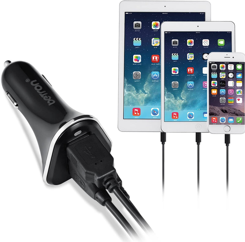 Betron R28 Premium 3 USB Port Car Charger for iPhone iPad iPod Samsung Nokia Motorola HTC etc
