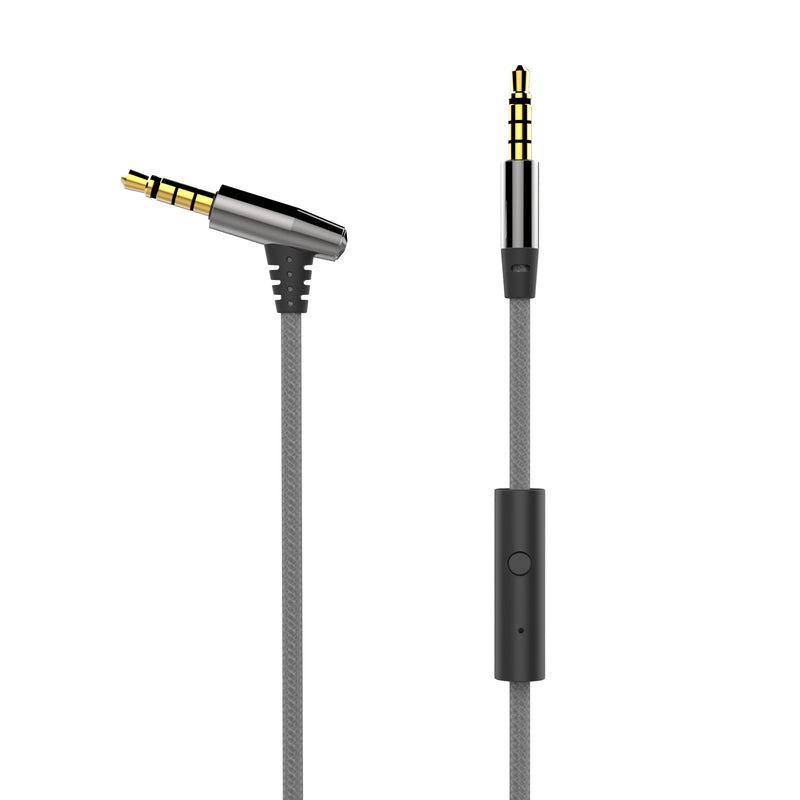 Betron Nylon Braided Premium 3.5mm Auxiliary Aux Cable with Microphone Audio Jack Cord Line